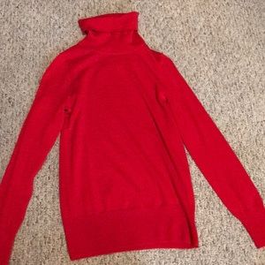Jcrew red turtleneck sweater NEVER worn